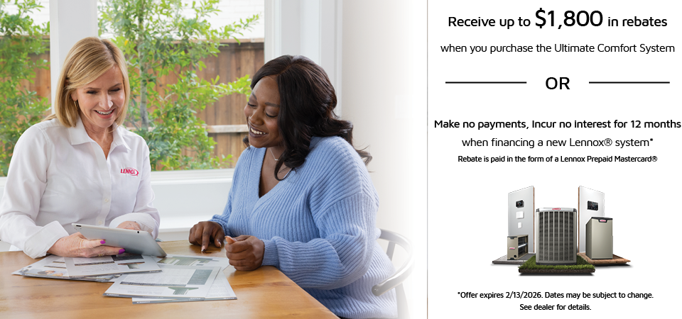Lennox Winter Rebate or Financing Offer
